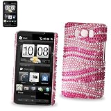 New Fashionable Perfect Fit Hard Diamante Protector Skin Cover (Faceplate/Snap On) Full Rhinestones Diamond Bling for HTC HD2 T8585 T-Mobile