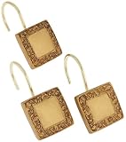 Carnation Home Fashions Lakewood Ceramic Resin Shower Curtain Hook, Gold