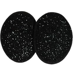 Black Sparkle Ear Mitts Bandless Ear Muffs 100g ThinsulateTM Insulation & DuPontTM Teflon&reg; (2 sizes available)