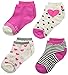 Stride Rite Little Girls' 4 Pack Hearts and Stripes Quarter