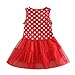 Coralup Peppa Pig Cartoon Little Girls Skirt Cotton Dress 4-5 Years, Red