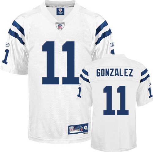 Anthony Gonzalez White Reebok NFL Replica Indianapolis Colts Youth Jersey