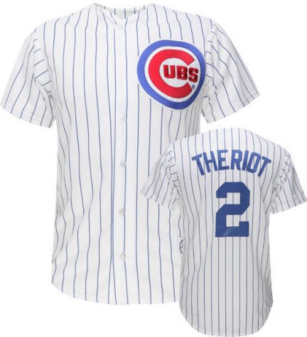 Youth Chicago Cubs #2 Ryan Theriot Home Replica Jersey - XL 18-20
