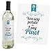 Wine Not? - Funny Gift for Women and Men - Wine Bottle Label Stickers - Set of 4