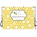 MEHOFOTO 7x5ft Sweet Bee Theme Happy Birthday Party Backdrop Yellow Bee-Day Honeycomb Photography Background Photo Banner