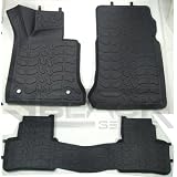 2008-2012 Mercedes Benz GLK350 Custom Rubber Black Floor Mats Complete Set by Black Series