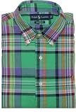 Polo Ralph Lauren Custom-Fit Poplin Madras Button Down (Extra Large, Green/Blue) Polo Ralph Lauren Custom-Fit Poplin Madras Button Down (Extra Large, Green/Blue)