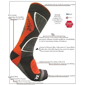 eXPANSIVE PROFESSIONAL SNOWBOARD SOCKS RED UK 10-12.5 (EUR 45-47)