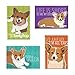 Pop Doggie Pembroke Welsh Corgi Refrigerator Magnets with Funny Sayings (Set of 4)