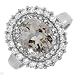 FPJ Wonderful Ring With 3.50ctw Precious Stones - Genuine Diamonds and Amethyst Beautifully Designed in White Gold - Certificate Available.