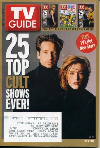 TV Guide May 30, 2004 David Duchovny and Gillian Anderson/X-Files Cover, 25 Top Cult Shows Ever
