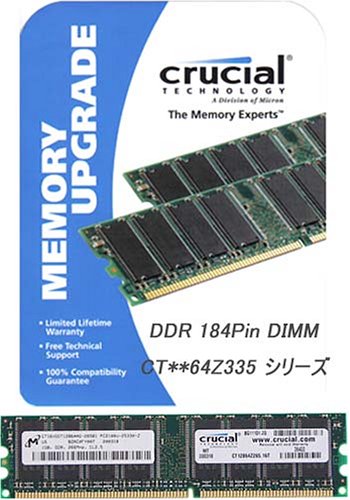 Crucial 1024MB 400MHz PC-3200 DDR 184-pin DIMM Memory Module (CT12864Z40B)