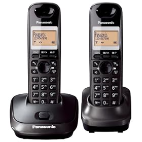 Panasonic KX-TG2512ET DECT Twin Digital Cordless Phone Set - Black