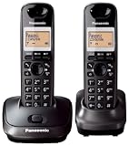 Panasonic KX-TG2512ET DECT Twin Digital Cordless Phone Set - Black