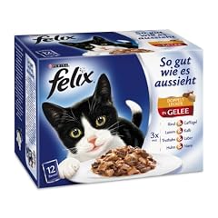 Felix So gut wie es aussieht Doppelt lecker Fleisch Mix12x100g Katzenfutter von Purina