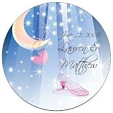 Baby Keepsake: Crystal Sh Cinderella Theme Personalized Premium Lip Balm Compact Mirr (Set of 24)