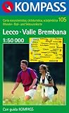  : Kompass Karten, Lecco, Valle Brembana: Wander-, Rad- und Skitourenkarte