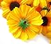 (24) Silk Yellow Sunflower Gerbera Daisy Flower Heads , Gerber Daisies - 1.75