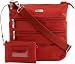 Baggallini Big Zipper Bagg- Solid Nylon Crinkle,Tomato,One Size