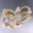Swarovski Crystal Heart Brooch & Pin