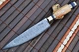 Now on Sale - Custom Handmade Damascus Hunting Knife - Beautiful Kitchen & Camping Knife