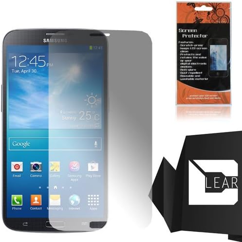Samsung Galaxy Mega 6.3 I9200 I9205 I527 Custom-Fit Transparent Crystal Clear Screen Guard Protector Shield Film Kit