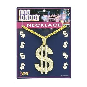 Big Dollar Sign Necklace Adult