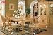 All new item 7 pc White wash finish wood dining table set