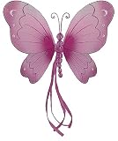 Hanging Layered Nylon Butterflies Nursery Girls Room Wedding Decor Decoration - 5 Pink Brianna Butterfly