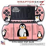 Penguins on Pink WraptorSkinz Skin and Screen Protector Kit fits Sony PSP S ....