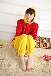 Skycastle(tm) High Quality Winnie the Pooh Cartoon Animal Shaped Winter Unisex One-piece Pajamas Hoodie Sleepwear Cosplay Costume (M)