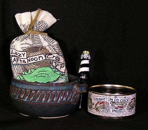 Lazy Afternoon Crab Dip & Crab Meat in Pottery Crock by Gullah Gourmet, Inc.