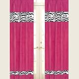 Kids Bedding - Zebra Pink Window Panel Set