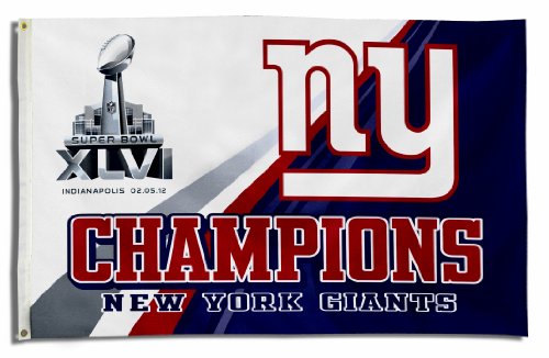 NFL New York Giants Super Bowl XLVI Champions Banner Flag