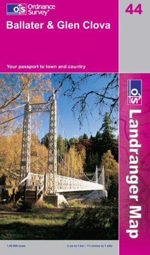 City Travel Guides Discounted  Livres : Carte de randonnée : Ballater & Glen Clova