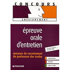 EPREUVE ORALE D ENTRETIEN (Ancienne �dition)