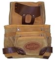 BucketBoss 88783 U.S. Leather 3 Tier Nail Bag with Tape Holder