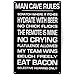 KegWorks Man Cave Rules Metal Sign