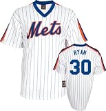 Nolan Ryan Majestic Cooperstown Throwback Pinstripe New York Mets Jersey