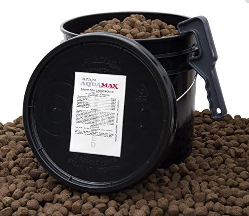 Purina Mills AquaMax Largemouth Bass, Extruded Floating 19mm Fish Food Chunks 11 pounds