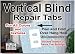 4 ea Vertical Blind Repair Tabs for Colors and Textures!
