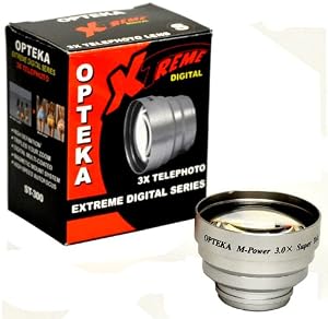 Opteka 3x Telephoto Lens for Flip UltraHD Digital Video Camcorder