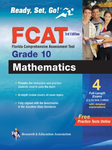 Florida FCAT Grade 10 Math with Online Practice Tests (Ready, Set, Go!)