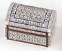 Handcrafted Mother of Pearl Inlaid Rectangle Wood Egyptian Jewelry Box