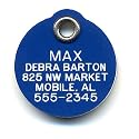 Round shape Safety Reflective Pet ID Tag with Personalized Customized Engraving