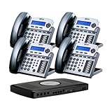 X16 Small Office Digital Phone System Bundle with 4 Phones Titanium Metallic (XB2022-04-TM)