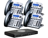 X16 Small Office Digital Phone System Bundle with 4 Phones Titanium Metallic (XB2022-04-TM)