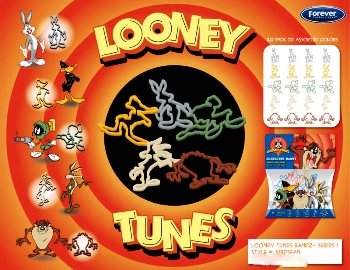 looney tunes boys logo bandz silly kids bands 20pk  more detail click!