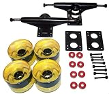 LONGBOARD Package CORE 7 BLACK TRUCKS 76 Yellow WHEELS