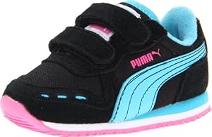 PUMA Cabana Racer Mesh V Kids Sneaker (Toddler/Little Kid),Black/Blue Atoll,12 M US Little Kid